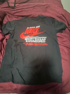 Nike Black Tee with Red Graphic